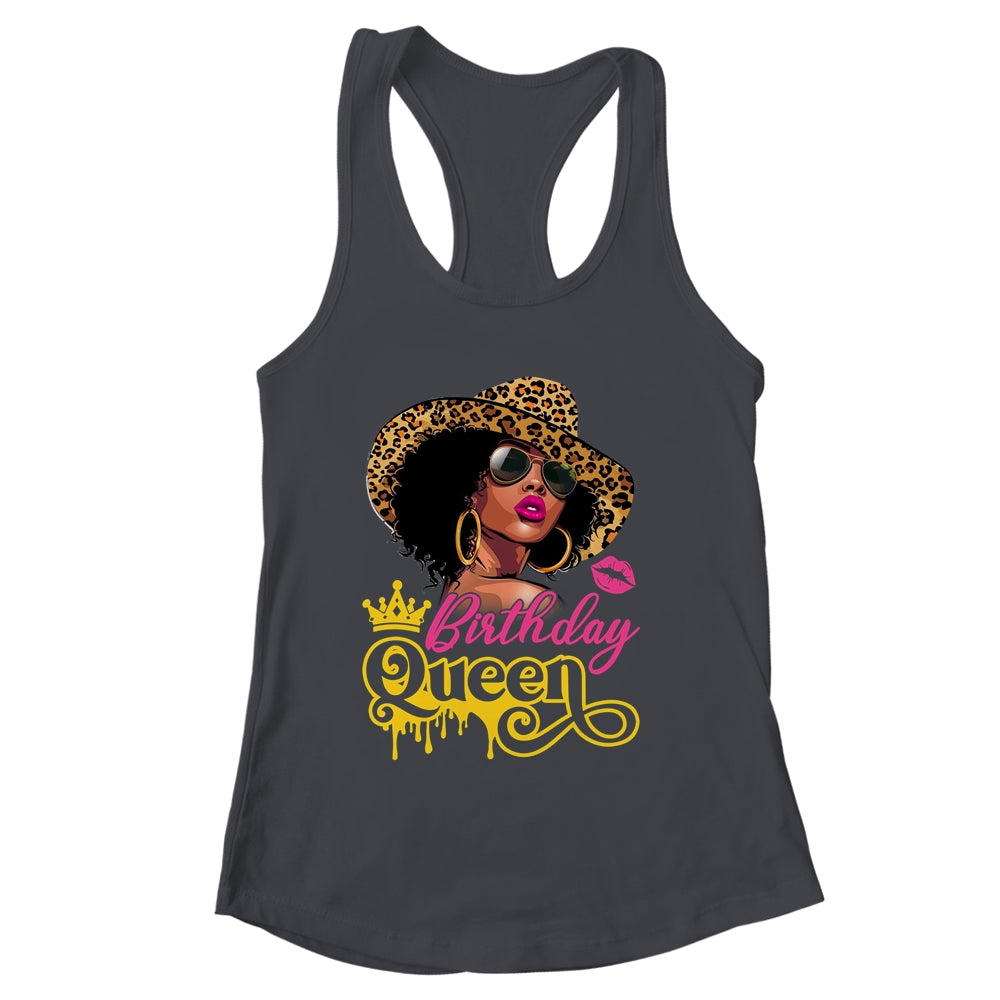 African American Afro Black Women It's My Birthday Queen Shirt & Tank Top | siriusteestore