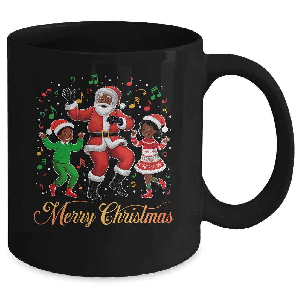 African American Christmas Family Santa Merry Christmas Mug | siriusteestore
