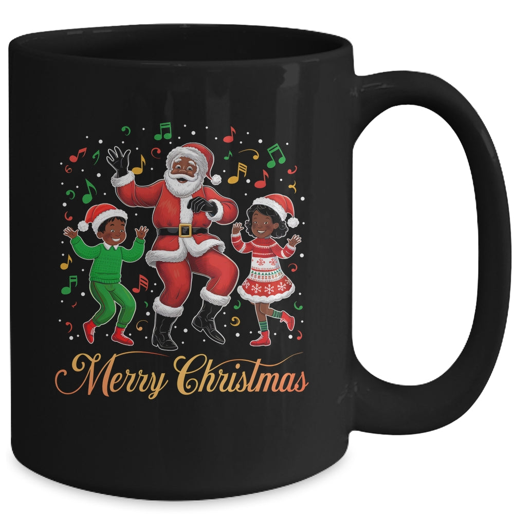 African American Christmas Family Santa Merry Christmas Mug | siriusteestore