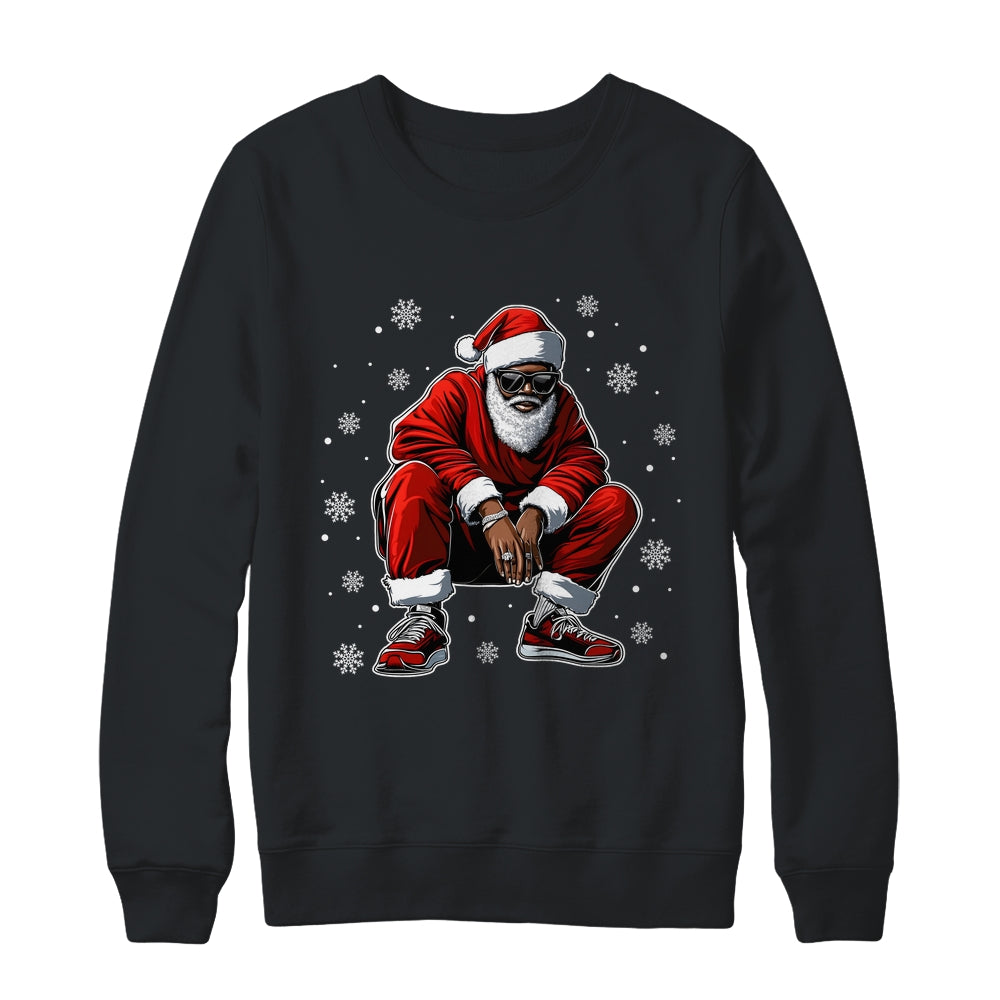African American Christmas Xmas Afro Santa Claus Men Shirt & Sweatshirt | siriusteestore