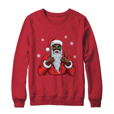African American Santa Christmas Afro Cool Black Shirt & Sweatshirt | siriusteestore