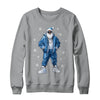 African American Santa Christmas Blue Cool Black X-Mas Shirt & Sweatshirt | siriusteestore