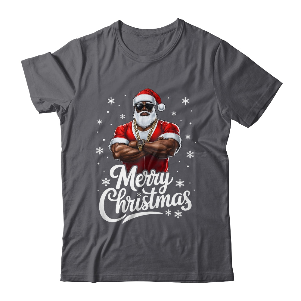 African American Santa Christmas Cool Afro Black Men Shirt & Sweatshirt | siriusteestore