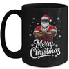 African American Santa Christmas Cool Afro Black Men Mug | siriusteestore