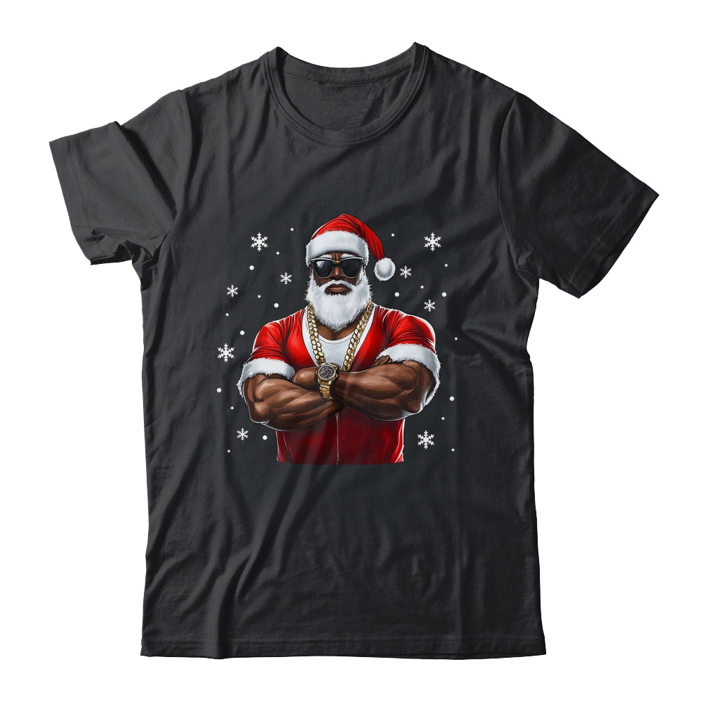 African American Santa Christmas Cool Afro Black X-Mas Shirt & Sweatshirt | siriusteestore