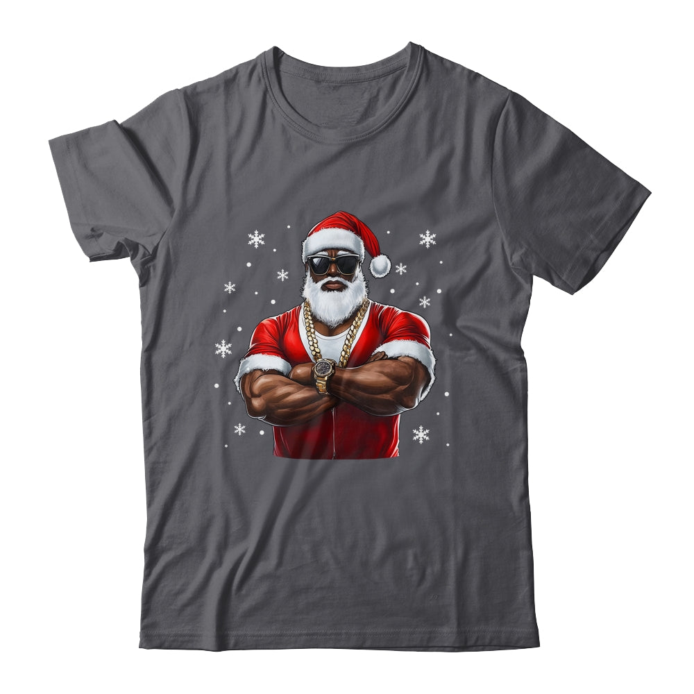 African American Santa Christmas Cool Afro Black X-Mas Shirt & Sweatshirt | siriusteestore