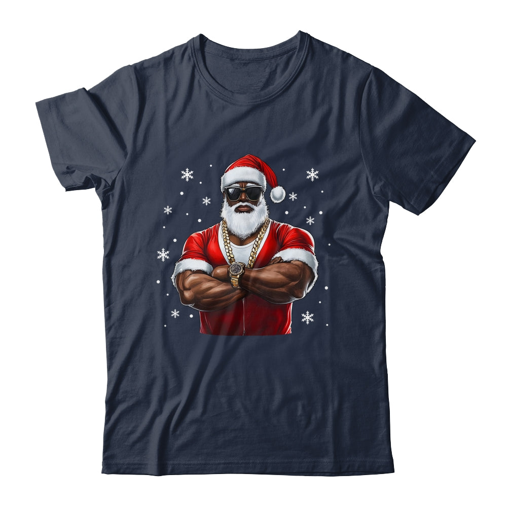 African American Santa Christmas Cool Afro Black X-Mas Shirt & Sweatshirt | siriusteestore
