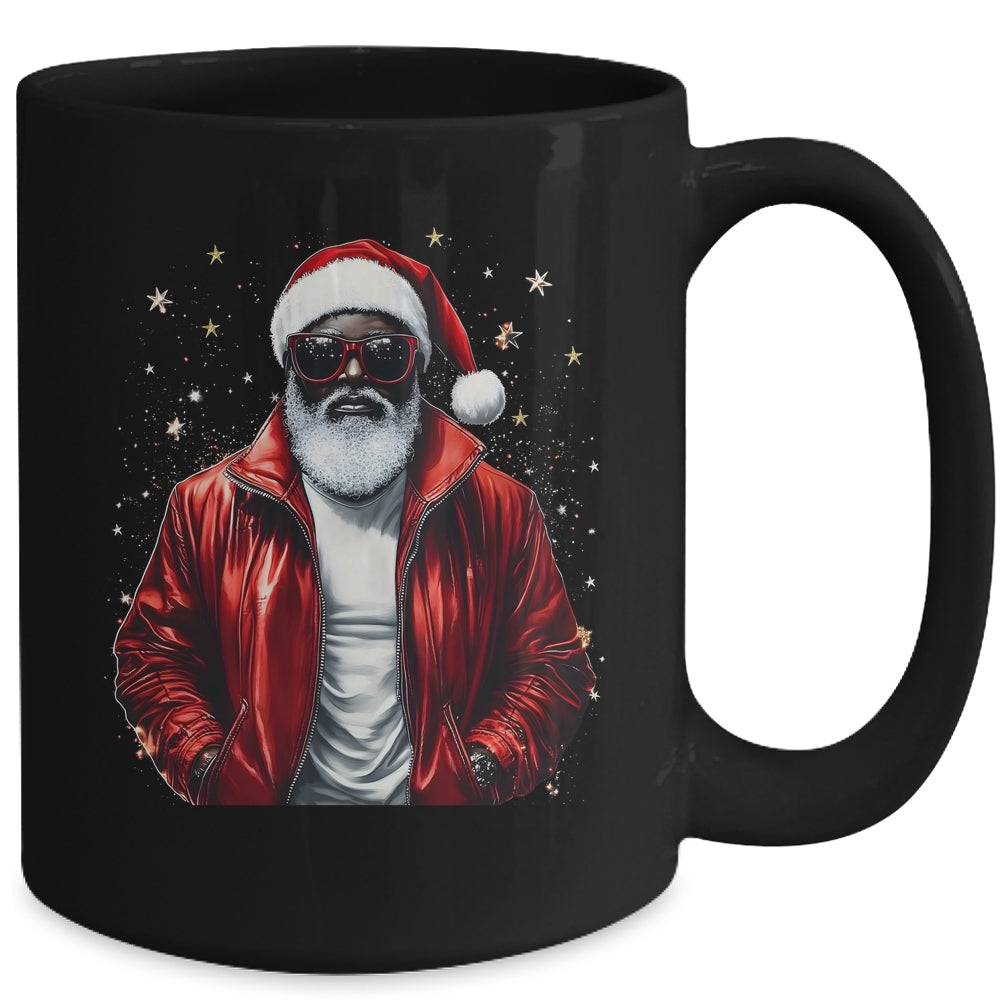 African American Santa Christmas Cool Black X-Mas Men Mug | siriusteestore
