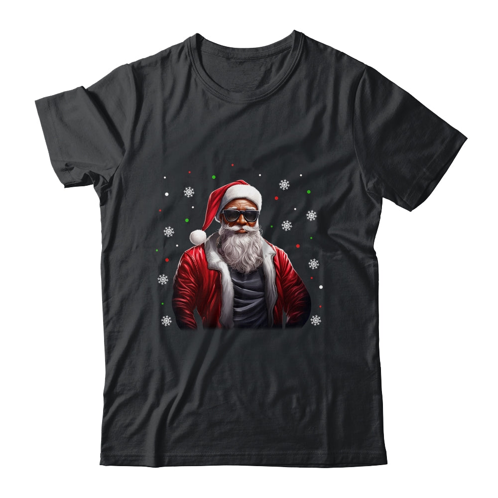 African American Santa Christmas For Men Cool Black Shirt & Sweatshirt | siriusteestore
