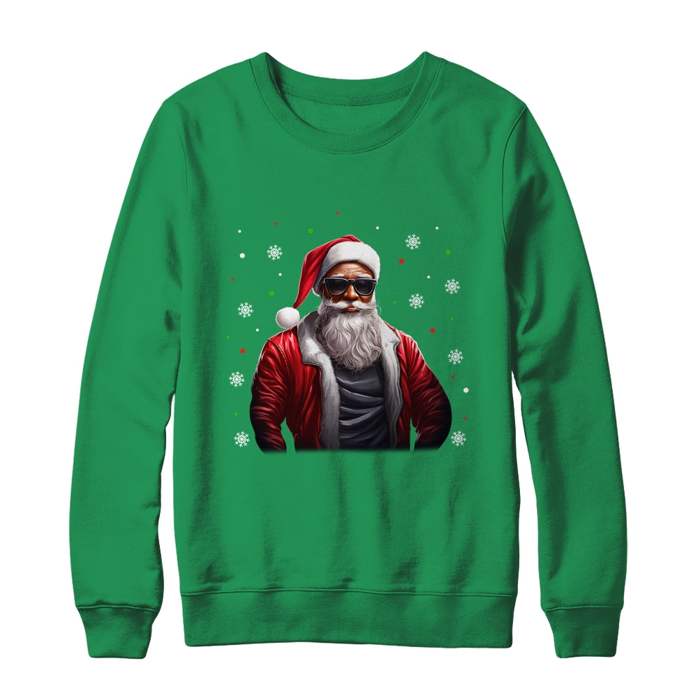 African American Santa Christmas For Men Cool Black Shirt & Sweatshirt | siriusteestore