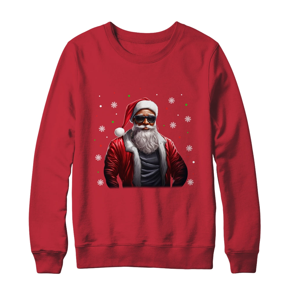 African American Santa Christmas For Men Cool Black Shirt & Sweatshirt | siriusteestore