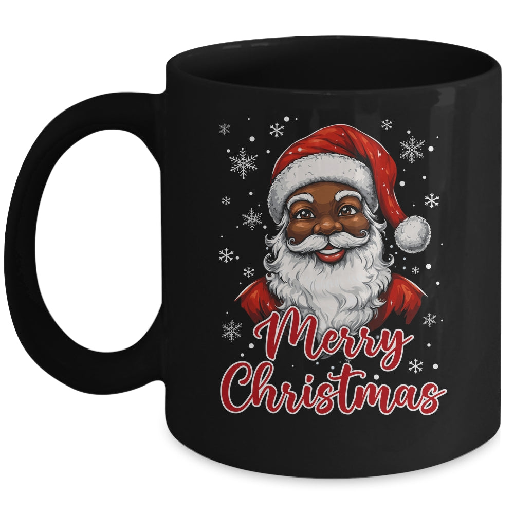 African American Santa Christmas Vintage Afro Black X-Mas Mug | siriusteestore
