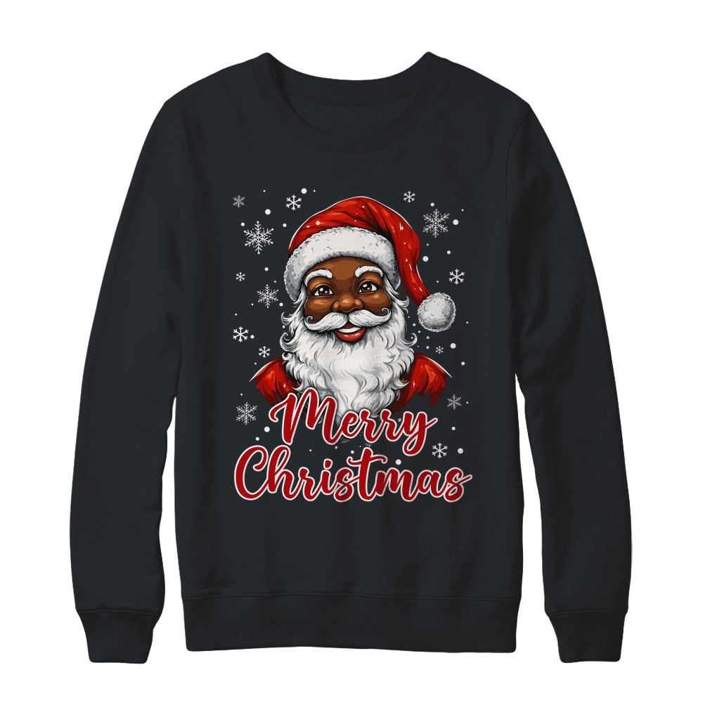 African American Santa Christmas Vintage Afro Black X-Mas Shirt & Sweatshirt | siriusteestore