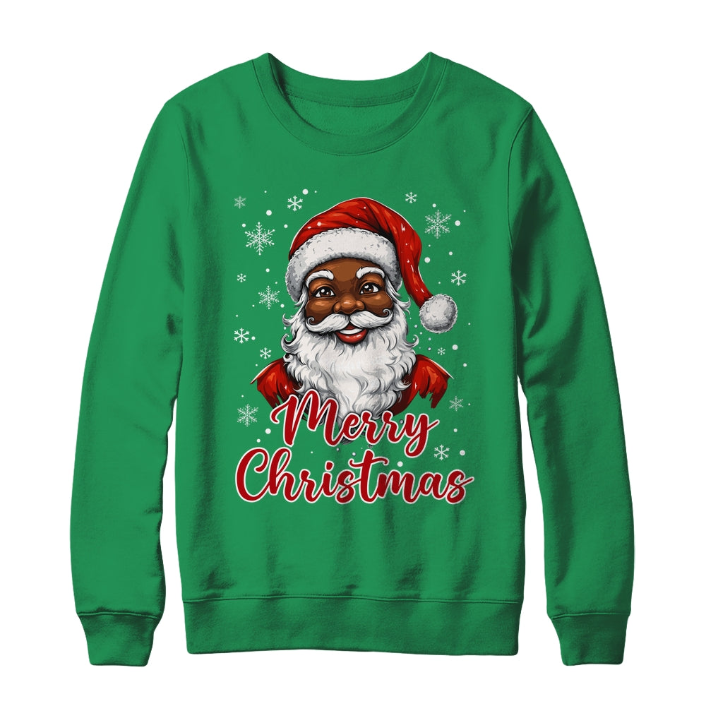 African American Santa Christmas Vintage Afro Black X-Mas Shirt & Sweatshirt | siriusteestore