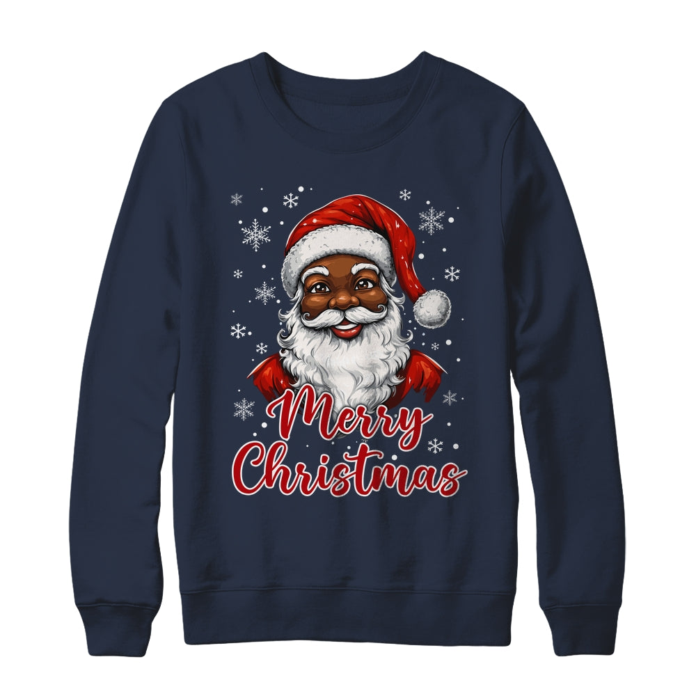 African American Santa Christmas Vintage Afro Black X-Mas Shirt & Sweatshirt | siriusteestore