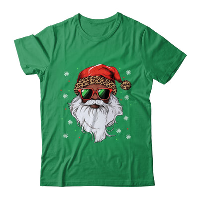 African American Santa Claus Black Christmas Leopard Xmas Shirt & Sweatshirt | siriusteestore