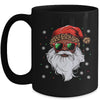 African American Santa Claus Black Christmas Leopard Xmas Mug | siriusteestore