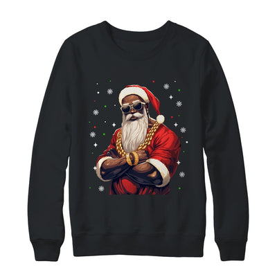 African American Santa Claus Family Christmas Black Shirt & Sweatshirt | siriusteestore