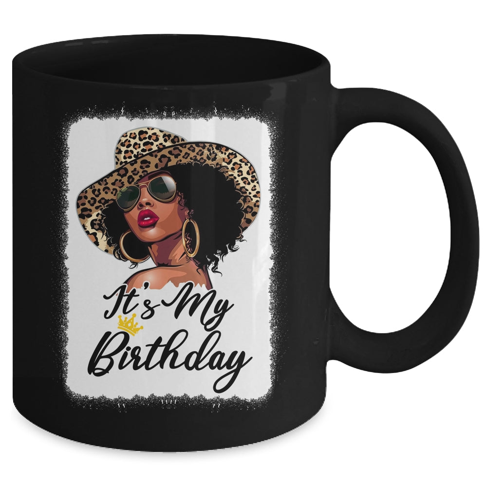 African American Woman It's My Birthday Black Queen Mug | siriusteestore