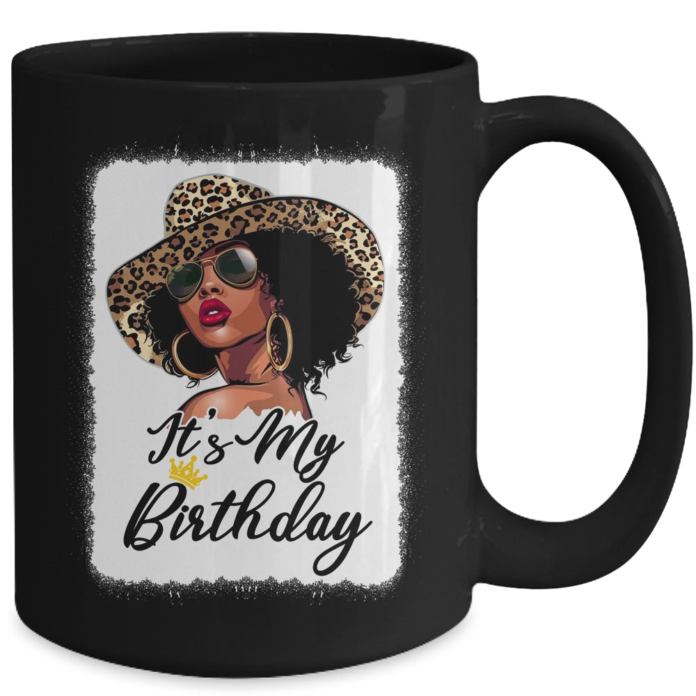 African American Woman It's My Birthday Black Queen Mug | siriusteestore