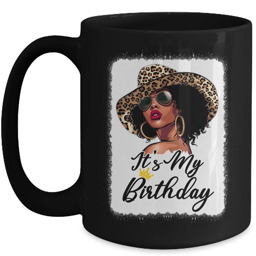 African American Woman It's My Birthday Black Queen Mug | siriusteestore