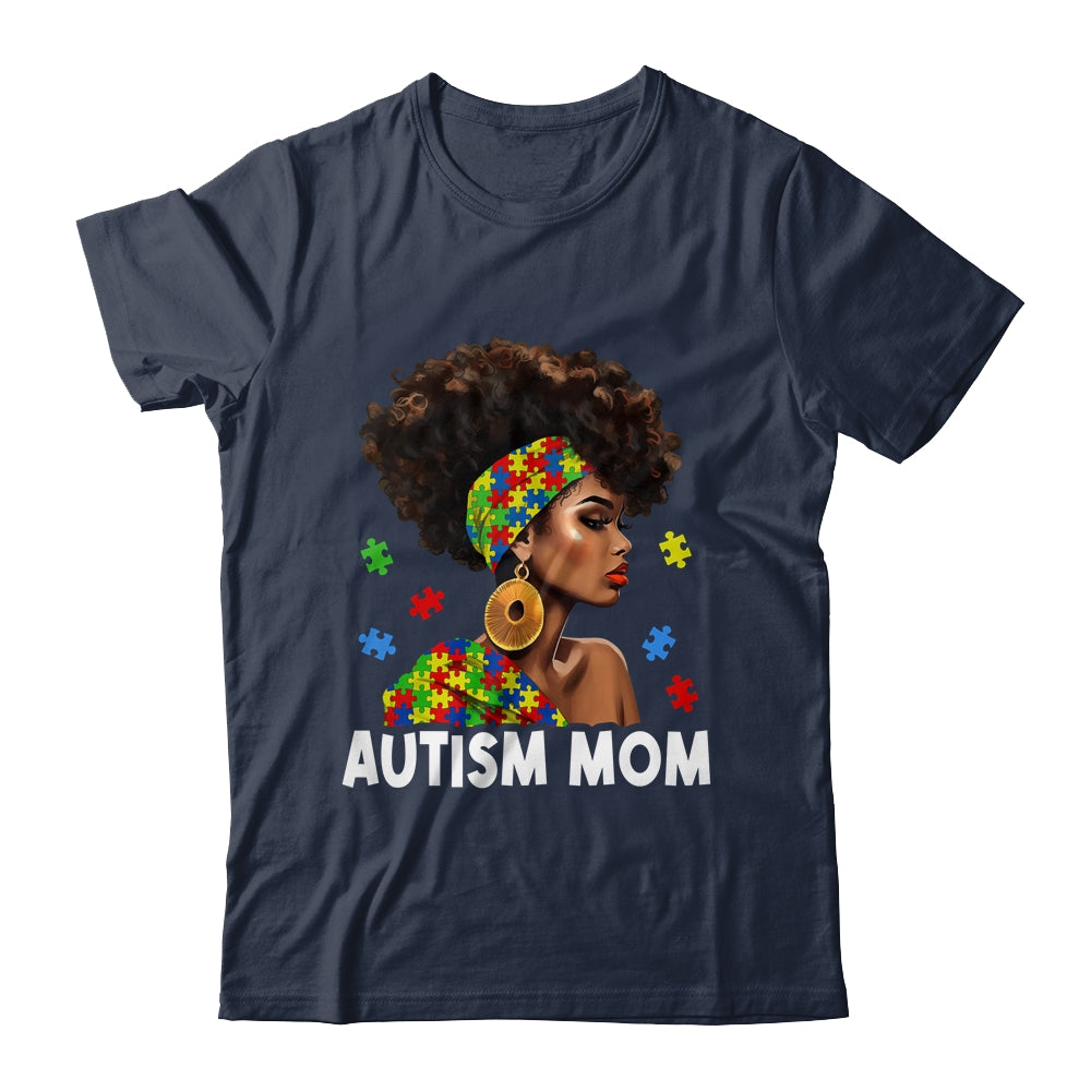 African Black Autism Mom Afro Mother Autism Awareness Mama Shirt & Tank Top | siriusteestore