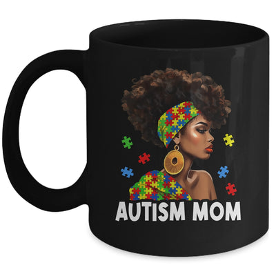 African Black Autism Mom Afro Mother Autism Awareness Mama Mug | siriusteestore