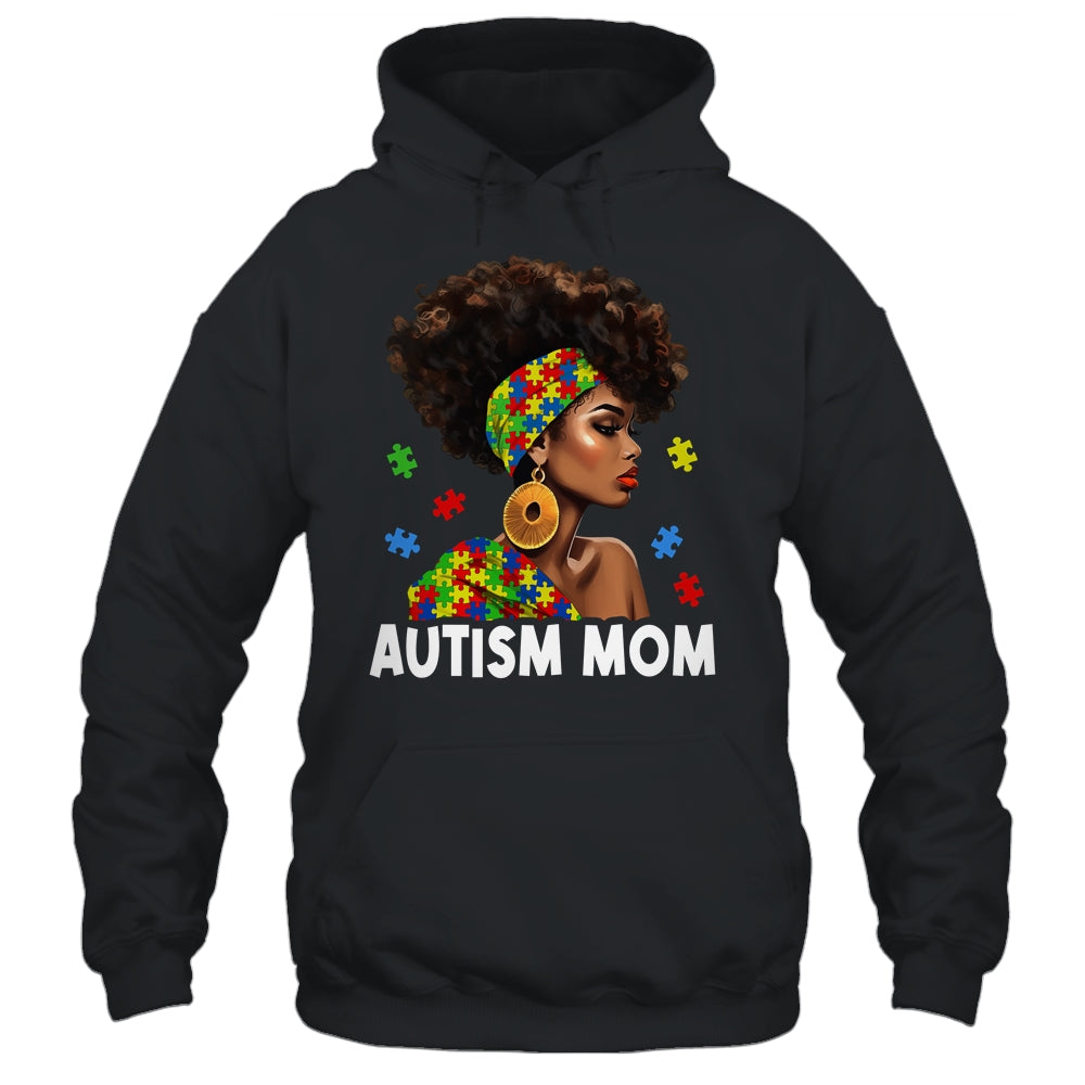 African Black Autism Mom Afro Mother Autism Awareness Mama Shirt & Tank Top | siriusteestore