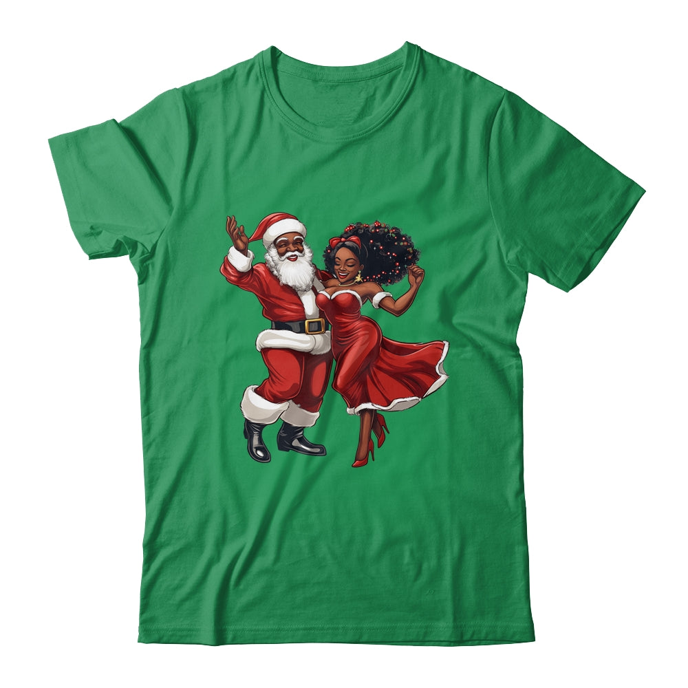 African Santa Mrs Claus Dancing African American Christmas Shirt & Sweatshirt | siriusteestore