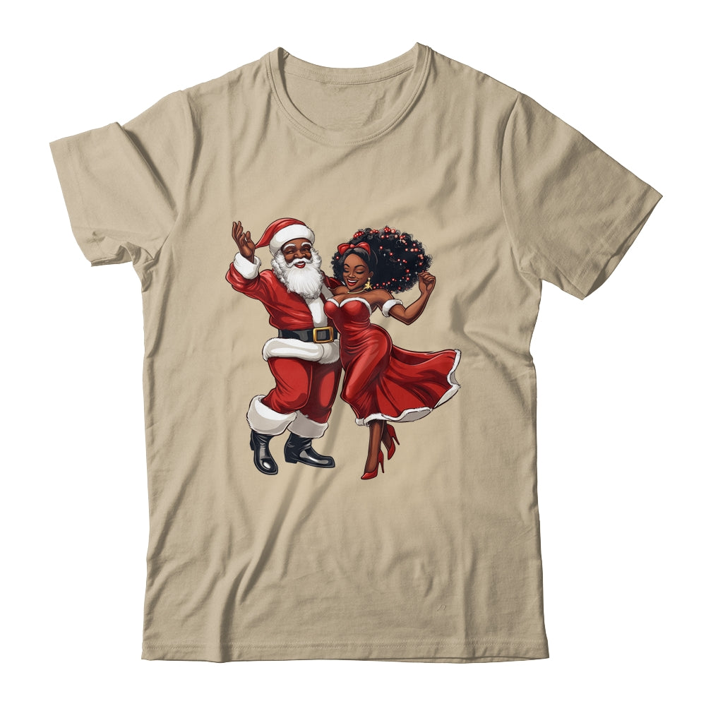 African Santa Mrs Claus Dancing African American Christmas Shirt & Sweatshirt | siriusteestore
