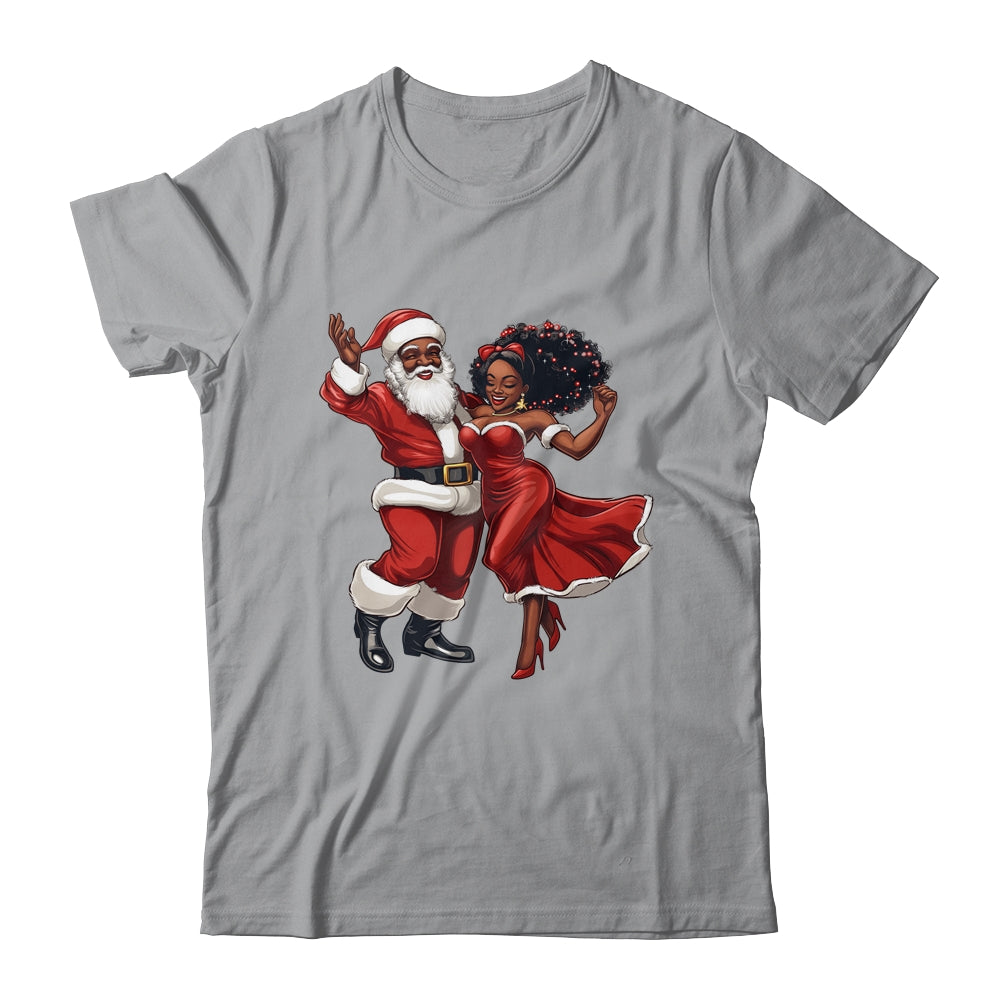 African Santa Mrs Claus Dancing African American Christmas Shirt & Sweatshirt | siriusteestore