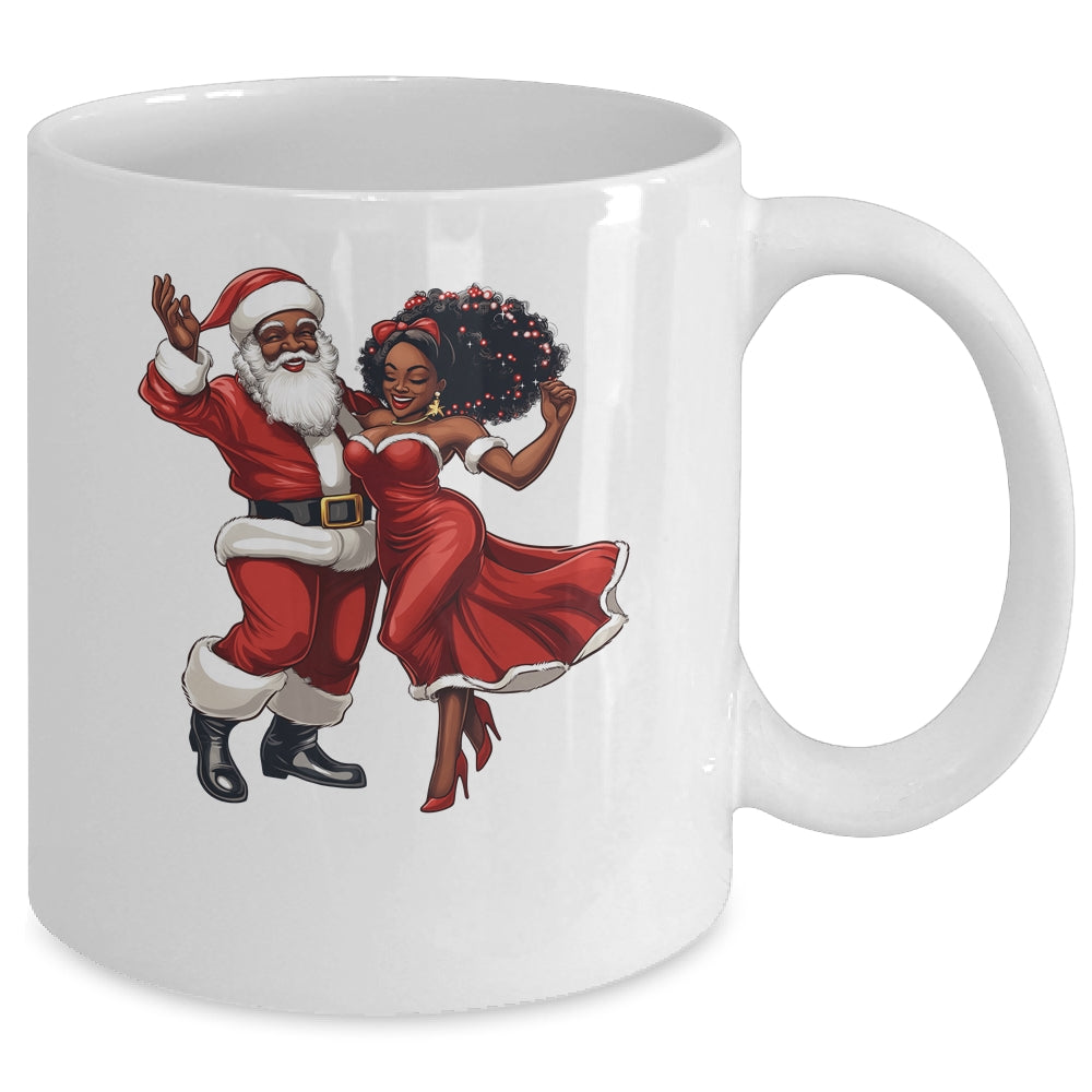African Santa Mrs Claus Dancing African American Christmas Mug | siriusteestore