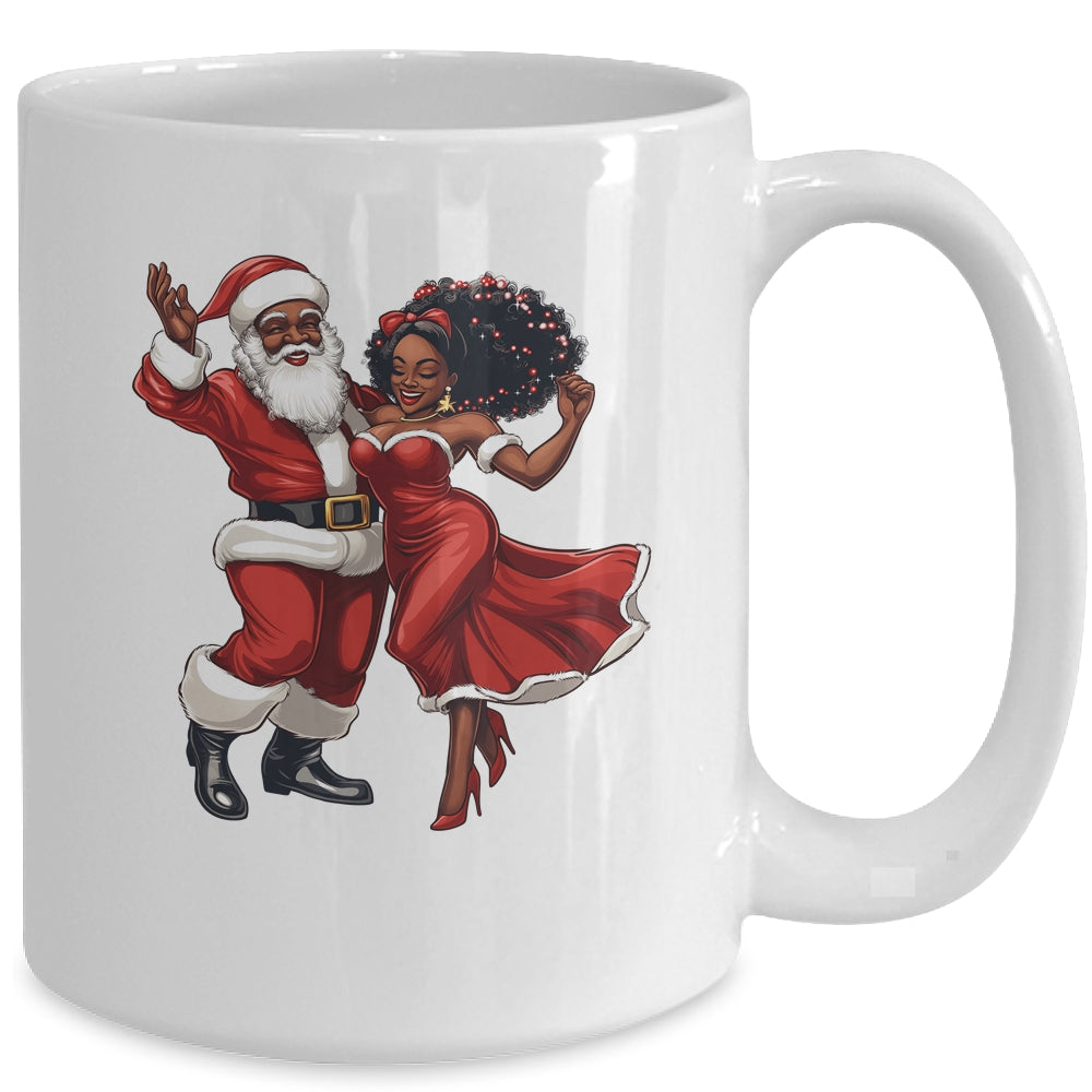 African Santa Mrs Claus Dancing African American Christmas Mug | siriusteestore