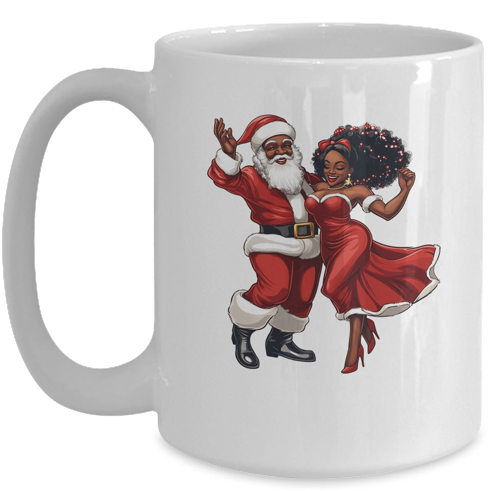 African Santa Mrs Claus Dancing African American Christmas Mug | siriusteestore