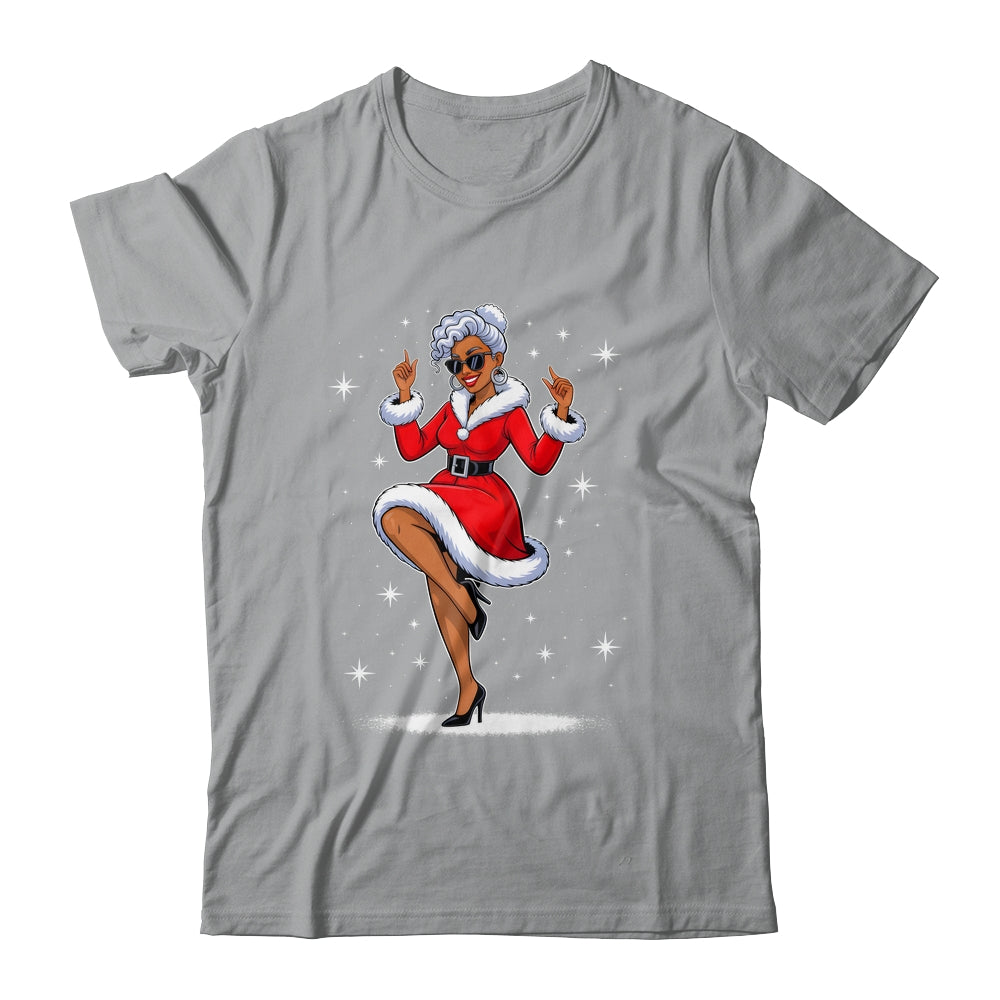 African Santa Wife Dancing African American Christmas Shirt & Sweatshirt | siriusteestore