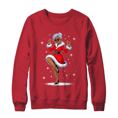 African Santa Wife Dancing African American Christmas Shirt & Sweatshirt | siriusteestore