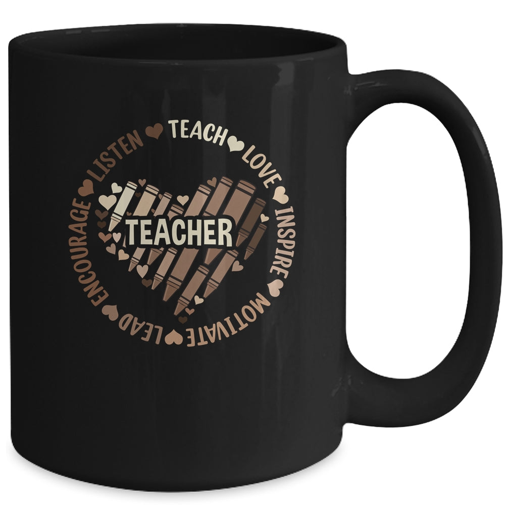 Afro African Black History Month Melanin Teacher Mug | siriusteestore