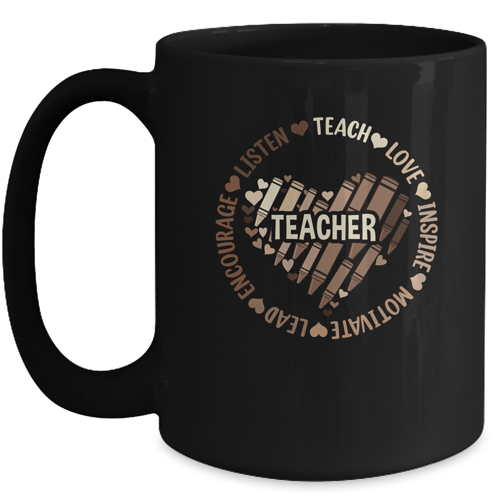 Afro African Black History Month Melanin Teacher Mug | siriusteestore