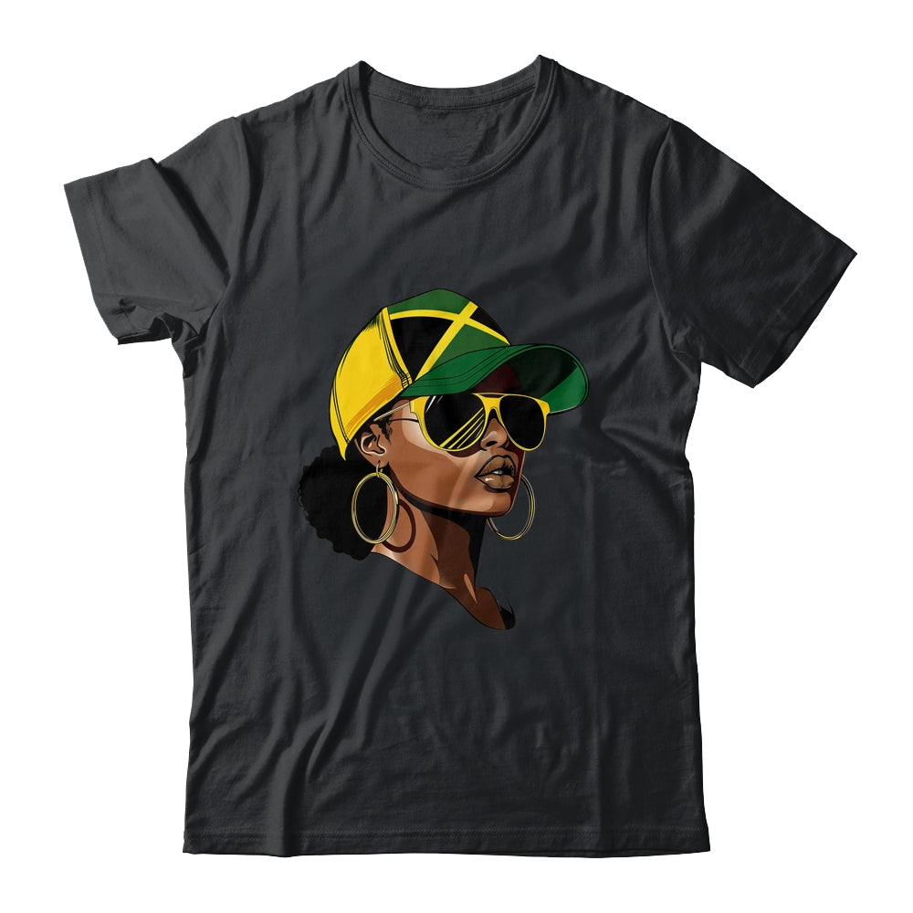 Afro Girl Patriotic Jamaica Flag Jamaica Independence Day Shirt & Tank Top | siriusteestore