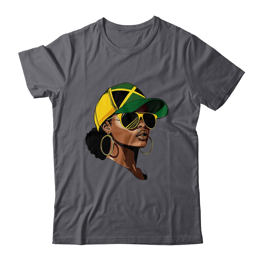 Afro Girl Patriotic Jamaica Flag Jamaica Independence Day Shirt & Tank Top | siriusteestore