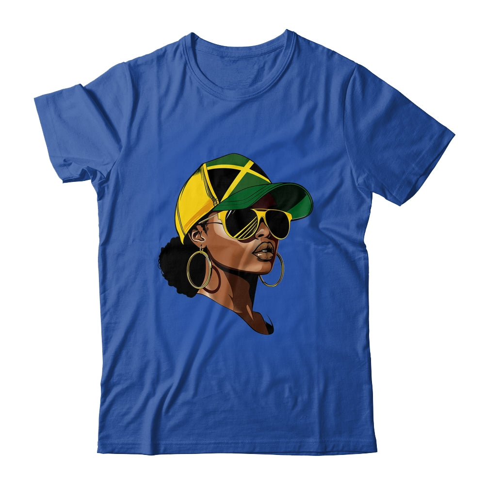 Afro Girl Patriotic Jamaica Flag Jamaica Independence Day Shirt & Tank Top | siriusteestore