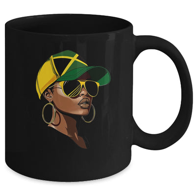Afro Girl Patriotic Jamaica Flag Jamaica Independence Day Mug | siriusteestore