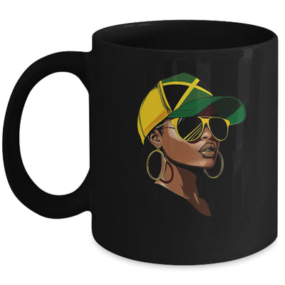 Afro Girl Patriotic Jamaica Flag Jamaica Independence Day Mug | siriusteestore