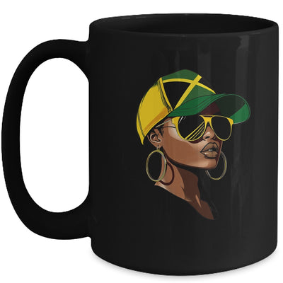 Afro Girl Patriotic Jamaica Flag Jamaica Independence Day Mug | siriusteestore