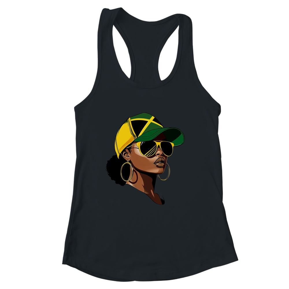 Afro Girl Patriotic Jamaica Flag Jamaica Independence Day Shirt & Tank Top | siriusteestore