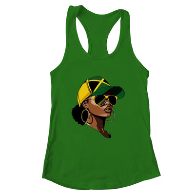 Afro Girl Patriotic Jamaica Flag Jamaica Independence Day Shirt & Tank Top | siriusteestore