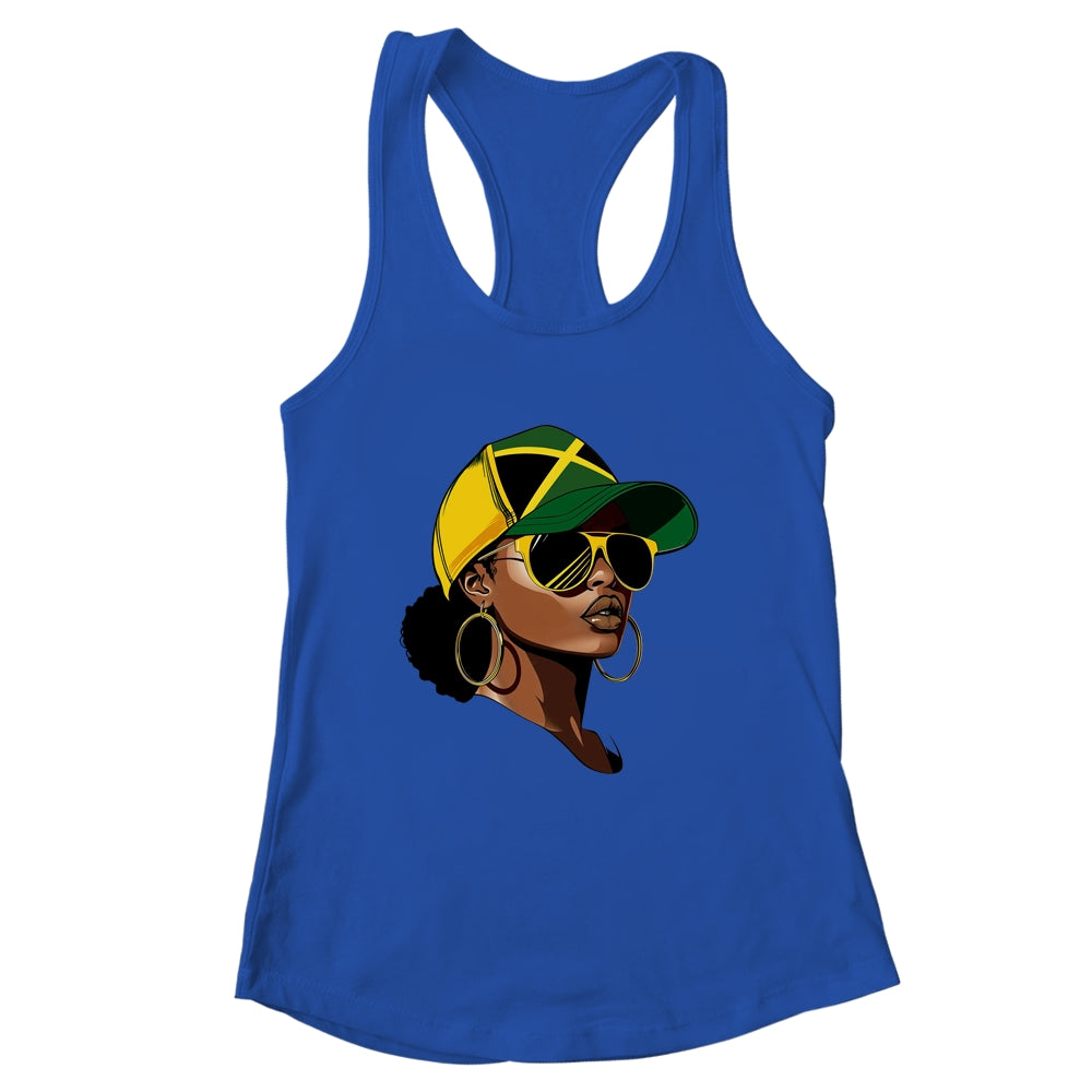 Afro Girl Patriotic Jamaica Flag Jamaica Independence Day Shirt & Tank Top | siriusteestore