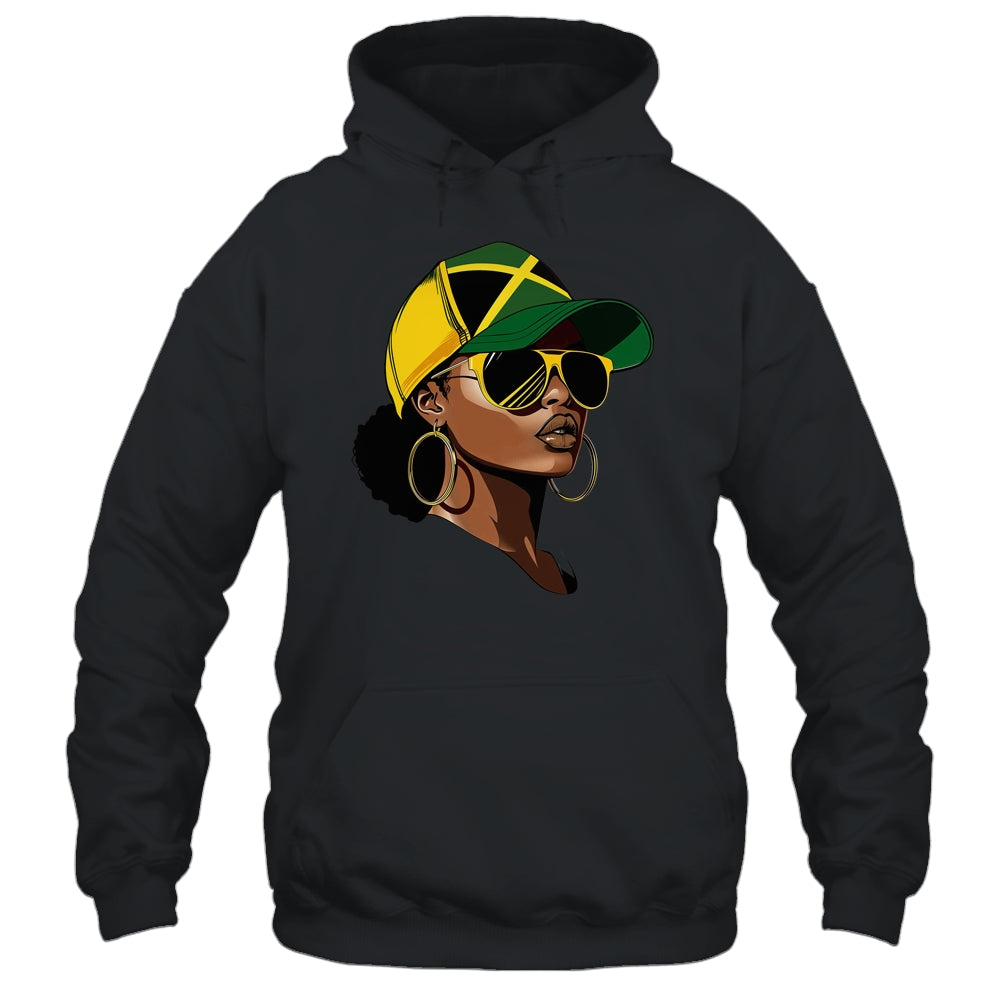 Afro Girl Patriotic Jamaica Flag Jamaica Independence Day Shirt & Tank Top | siriusteestore
