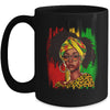 Afro Woman African Melanin Headscarf Nubian Black History Mug | siriusteestore