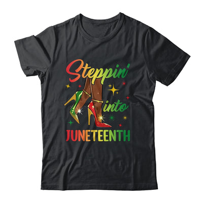Afro Woman High Heels Black Girl Stepping Into Juneteenth Shirt & Tank Top | siriusteestore